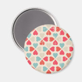 Retro Valentijnsdag Patroon Magneet (Voorkant / Achterkant)