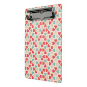 Retro Valentijnsdag Patroon Mini Klembord (Angled2)