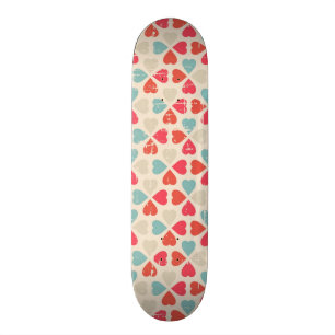 Retro Valentijnsdag Patroon Skateboard