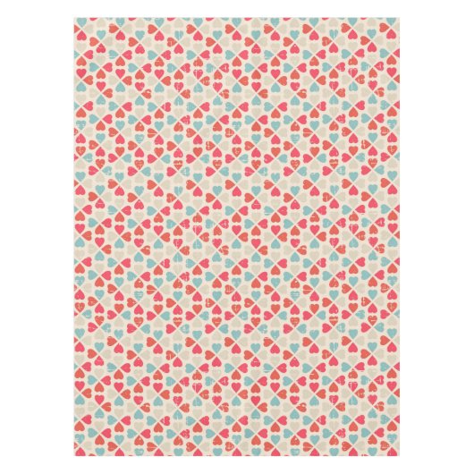 Retro Valentijnsdag Patroon Tafelkleed (Voorkant)