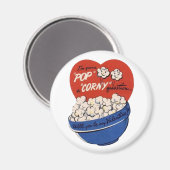 Retro Valentijnsdag, Popcorn Pop a Corny Vraag Magneet (Voorkant / Achterkant)