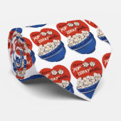 Retro Valentijnsdag, Popcorn Pop a Corny Vraag Stropdas (Opgerold)