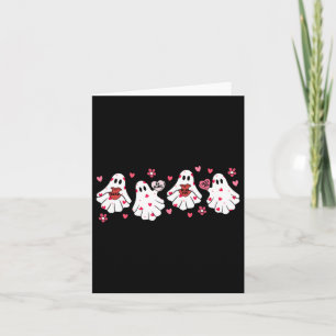 Retro Valentijnsdag Schattigee Ghost Boo Spooky Vr Kaart