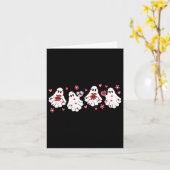 Retro Valentijnsdag Schattigee Ghost Boo Spooky Vr Kaart (Gele Bloem)