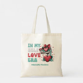 Retro Valentijnsdag Zelfliefde Dinosauru Tote Bag (Achterkant)