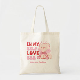 Retro Valentijnsdag Zelfliefde Era Teddy Bear Tote Bag