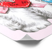 Retro Valentijnsdagkatten, Vintage Fluffy Kittens Poster (Hoek)