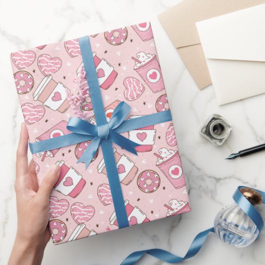 Retro Valentijnsverpakkings papier (Geschenken)