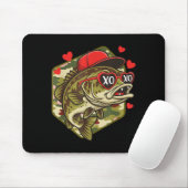 Retro Valentine B Fishing Camo Fisherman Valentine Muismat (Met muis)