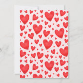 Retro Valentine Bridal Shower Red Pink Kaart (Achterkant)