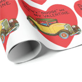 Retro Valentine, Don't Dodge Me, Be My Valentine! Cadeaupapier (Rol Hoek)