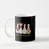 Retro Valentine Goose Funny Nk Coquette Love Silly Koffiemok (Links)
