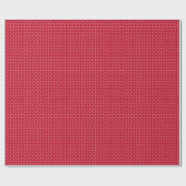 Retro Valentine Red Pink Modern Flower Pattern Cadeaupapier (Vlak)
