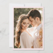 Retro Valentine Wedding Photo Red Pink Kaart (Achterkant)