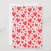 Retro Valentine Wedding Red Pink Kaart (Achterkant)