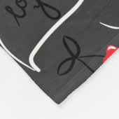 Retro Valentine's Day Love Doodles Fleece Deken (Hoek)