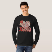 Retro Valentine's Day XOXO Love Disco Heart Valent T-shirt (Voorkant volledig)