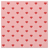 retro valentines dots hearts pink red stof (Close Up)