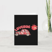 Retro Valentines Lovebug Heart Groovy Valentines M Kaart (Voorkant)