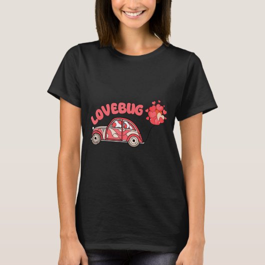 Retro Valentines Lovebug Heart Groovy Valentines M T-shirt (Voorkant)