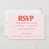 Retro Valentine's RSVP Wedding Reply Card (Voorkant)