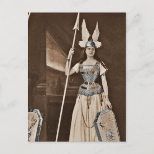 Retro Valkyrie Girls Briefkaart