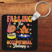 Retro vallen voor arbeidstherapie OT OTA Autu Sleutelhanger (Achterkant)