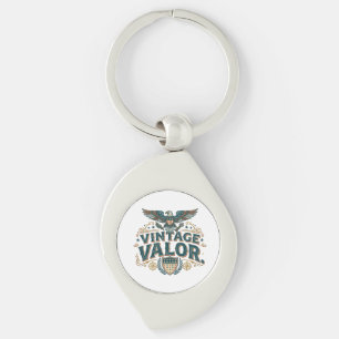 Retro Valor Retro Patriottische T-Shirt Sleutelhanger