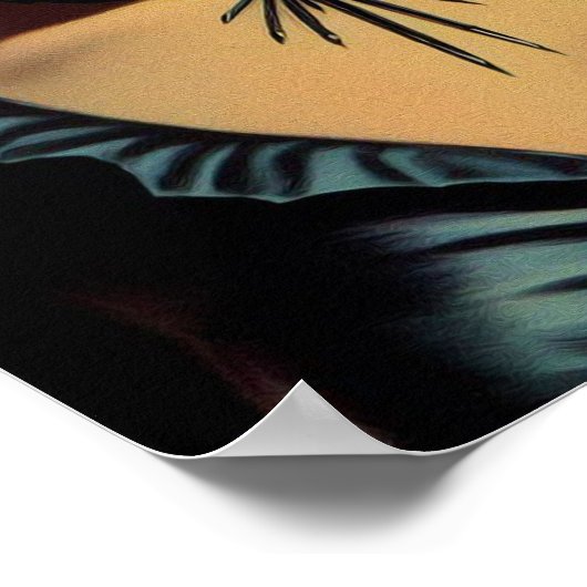 Retro Vampier Meisje Poster (Hoek)