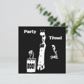 Retro Vampire Boo Party Time Trick-or-Treater Kaart (Staand voorkant)