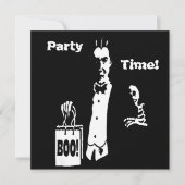 Retro Vampire Boo Party Time Trick-or-Treater Kaart (Voorkant)