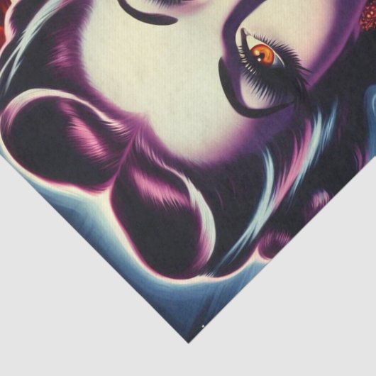 Retro Vampire Pin-up Tissuepapier (Detail)