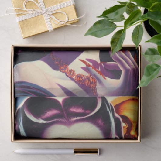 Retro Vampire Pin-up Tissuepapier (Geschenk)