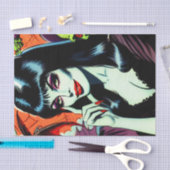 Retro Vampire Vrouw Tissuepapier (Craft)