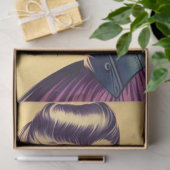 Retro Vampire Vrouw Tissuepapier (Geschenk)