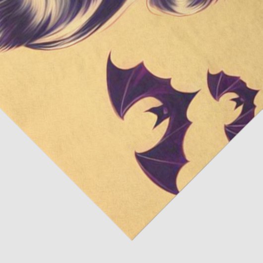 Retro Vampire Vrouw Tissuepapier (Detail)