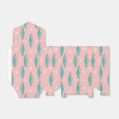 Retro van 1950, Blauwgroen op roze Bedankdoosjes (Uitgevouwen)