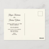 Retro van bruiloft briefkaart (Achterkant)