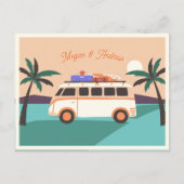 Retro van bruiloft briefkaart (Voorkant)