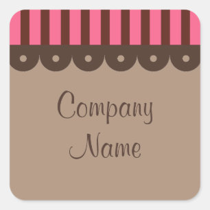 Retro Van de Bedrijfs chocolade Stickers