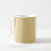 retro van de boekstructuur koffiemok (Voorkant links)
