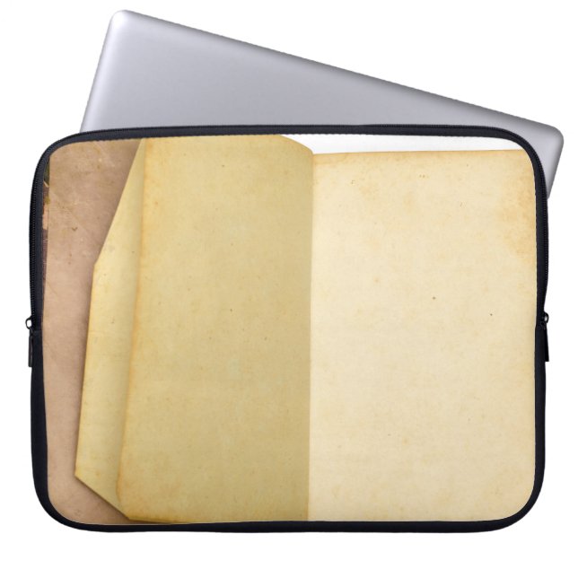  retro van de boekstructuur laptop sleeve (Voorkant)