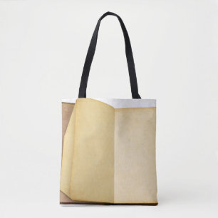 retro van de boekstructuur tote bag