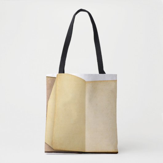 retro van de boekstructuur tote bag (Voorkant)