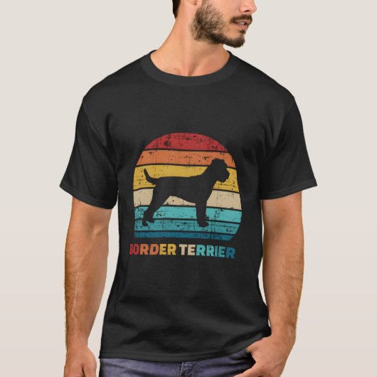 retro van de Border Terrier T-shirt (Voorkant)
