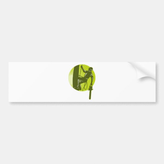 retro van de chirurg chainzaag bumpersticker (Voorkant)