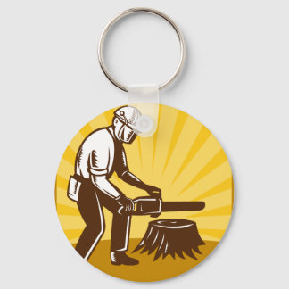 retro van de chirurg chainzaag sleutelhanger