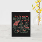 Retro van de ramen tot de muren Funny Wasbeer Kaart (Gele Bloem)