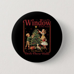 Retro van de ramen tot de muren, ik ga deze kamer  ronde button 5,7 cm