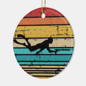  retro van de SpearFishing Keramisch Ornament (Links)